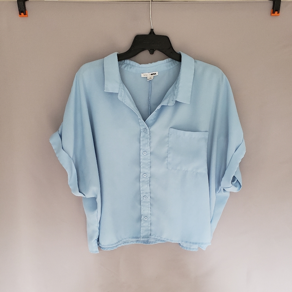 Button up crop top